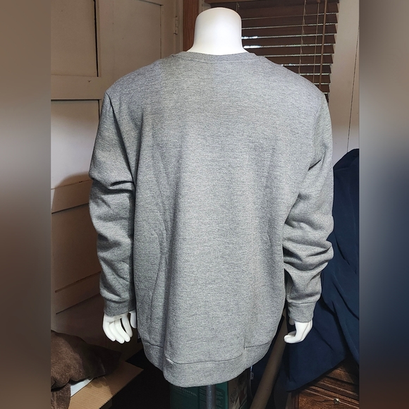 Adidas Golf Long Sleeve Crew Neck Fleece Pullover Sweater In Grey Size 2XL - Picture 2 of 11